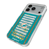 Miami Dolphins Field Glitter Phone Case for Apple iPhone