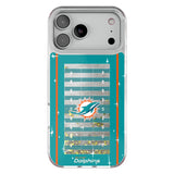 Miami Dolphins Field Glitter Phone Case for Apple iPhone