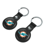 Miami Dolphins Insignia Black Airtag Holder 2-Pack