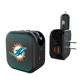 Miami Dolphins Linen 2 in 1 USB A/C Charger