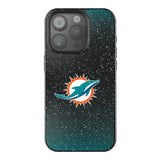Miami Dolphins Linen Black Bling Phone Case for Apple iPhone