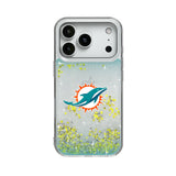 Miami Dolphins Linen Glitter Phone Case for Apple iPhone