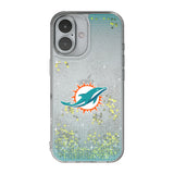 Miami Dolphins Linen Glitter Phone Case for Apple iPhone