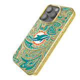 Miami Dolphins Paisley Bling Phone Case for Apple iPhone