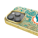 Miami Dolphins Paisley Bling Phone Case for Apple iPhone