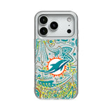 Miami Dolphins Paisley Glitter Phone Case for Apple iPhone