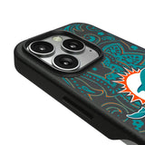 Miami Dolphins Paisley MagSafe Compatible Phone Case for Apple iPhone