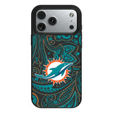Miami Dolphins Paisley MagSafe Compatible Phone Case for Apple iPhone
