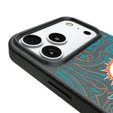 Miami Dolphins Paisley MagSafe Compatible Phone Case for Apple iPhone