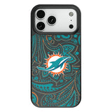 Miami Dolphins Paisley MagSafe Compatible Phone Case for Apple iPhone
