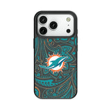 Miami Dolphins Paisley MagSafe Compatible Phone Case for Apple iPhone