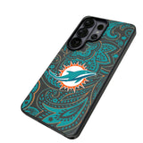 Miami Dolphins Paisley MagSafe Compatible Phone Case for Samsung Galaxy 26 Series