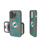 Miami Dolphins Paisley Soft Touch Phone Case for Apple iPhone