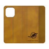 Miami Dolphins Personalized Burn Folio Phone Case for Apple iPhone