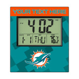 Miami Dolphins Personalized Color Block Wall Clock