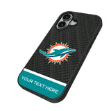 Miami Dolphins Personalized EndZone Plus Bump Phone Case for Apple iPhone
