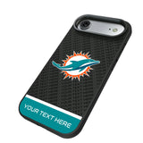 Miami Dolphins Personalized EndZone Plus Bump Phone Case for Apple iPhone