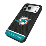 Miami Dolphins Personalized EndZone Plus Bump Phone Case for Apple iPhone
