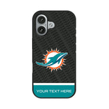 Miami Dolphins Personalized EndZone Plus Bump Phone Case for Apple iPhone