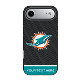 Miami Dolphins Personalized EndZone Plus Bump Phone Case for Apple iPhone