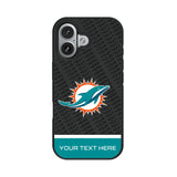 Miami Dolphins Personalized EndZone Plus Bump Phone Case for Apple iPhone
