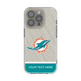 Miami Dolphins Personalized EndZone Plus Clear Phone Case for Apple iPhone