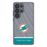 Miami Dolphins Personalized EndZone Plus Clear Phone Case for Samsung Galaxy