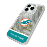 Miami Dolphins Personalized EndZone Plus Glitter Phone Case for Apple iPhone