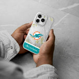 Miami Dolphins Personalized EndZone Plus Glitter Phone Case for Apple iPhone