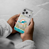 Miami Dolphins Personalized EndZone Plus Glitter Phone Case for Apple iPhone