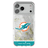 Miami Dolphins Personalized EndZone Plus Glitter Phone Case for Apple iPhone