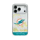Miami Dolphins Personalized EndZone Plus Glitter Phone Case for Apple iPhone