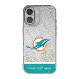 Miami Dolphins Personalized EndZone Plus Glitter Phone Case for Apple iPhone
