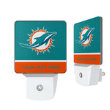 Miami Dolphins Personalized Endzone Solid Night Light 2-Pack