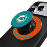 Miami Dolphins Personalized Endzone Solid PopSockets Magnetic Phone Grip and Stand