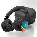 Miami Dolphins Personalized Endzone Solid Wireless Over-Ear BT Headphones With Case