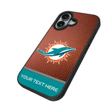 Miami Dolphins Personalized Football Bump Phone Case for Apple iPhone