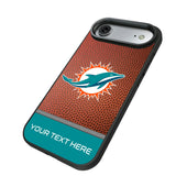Miami Dolphins Personalized Football Bump Phone Case for Apple iPhone