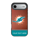 Miami Dolphins Personalized Football Bump Phone Case for Apple iPhone