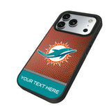 Miami Dolphins Personalized Football Bump Phone Case for Apple iPhone