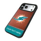 Miami Dolphins Personalized Football Bump Phone Case for Apple iPhone