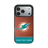 Miami Dolphins Personalized Football Bump Phone Case for Apple iPhone