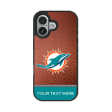 Miami Dolphins Personalized Football Bump Phone Case for Apple iPhone