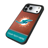 Miami Dolphins Personalized Football Bump Phone Case for Apple iPhone