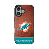 Miami Dolphins Personalized Football Bump Phone Case for Apple iPhone