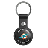 Miami Dolphins Personalized Insignia Black Airtag Holder