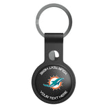 Miami Dolphins Personalized Insignia Black Airtag Holder