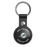 Miami Dolphins Personalized Insignia Black Airtag Holder
