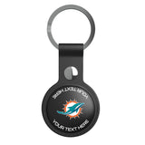 Miami Dolphins Personalized Insignia Black Airtag Holder