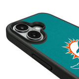 Miami Dolphins Personalized Stripe Bump Phone Case for Apple iPhone
